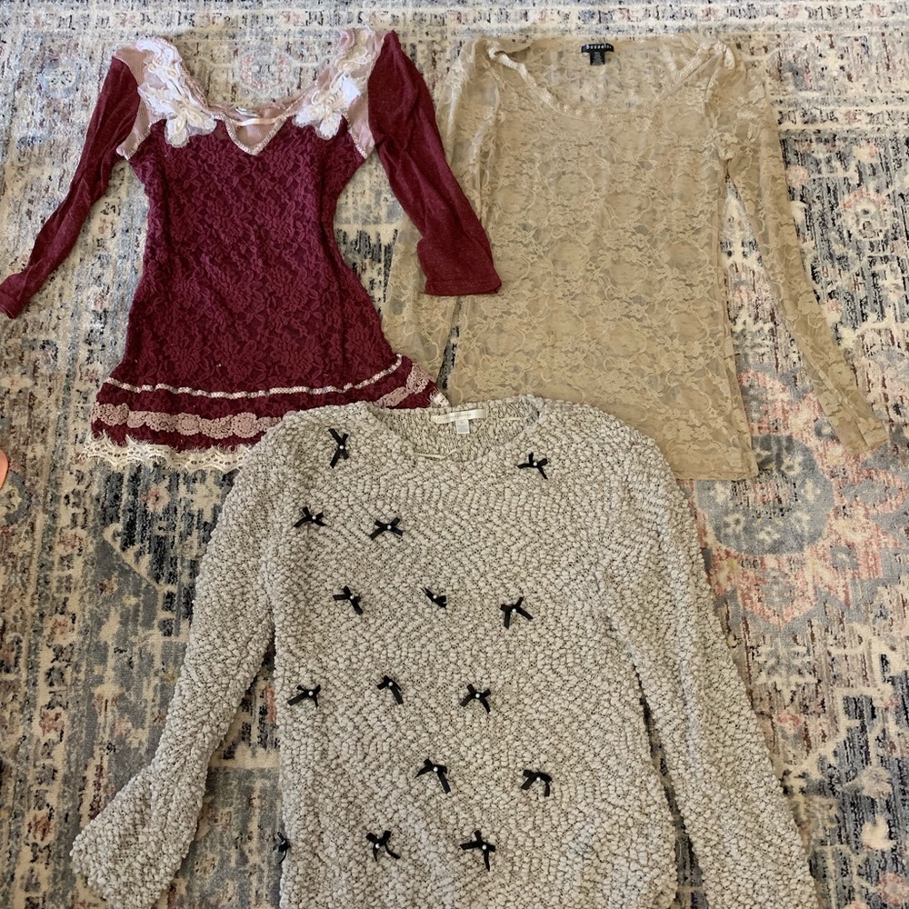 Bundle of long sleeve shirts